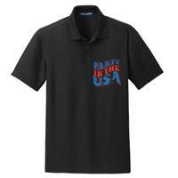 American Flag Party In Usa 4th July Patriotic Dry Zone Grid Polo