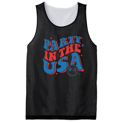 American Flag Party In Usa 4th July Patriotic Mesh Reversible Basketball Jersey Tank