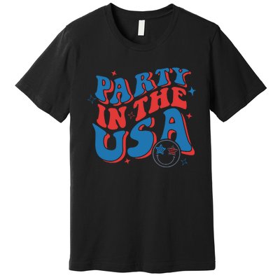 American Flag Party In Usa 4th July Patriotic Premium T-Shirt