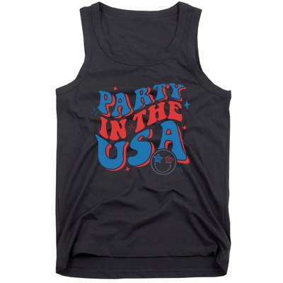 American Flag Party In Usa 4th July Patriotic Tank Top