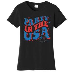 American Flag Party In Usa 4th July Patriotic Women's T-Shirt