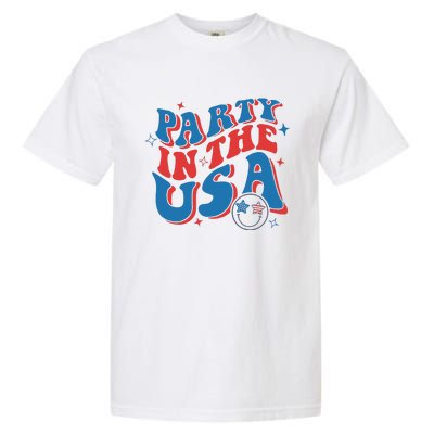 American Flag Party In Usa 4th July Patriotic Garment-Dyed Heavyweight T-Shirt