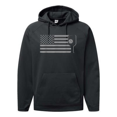 American Flag Pickleball Apparel Pickleball Performance Fleece Hoodie