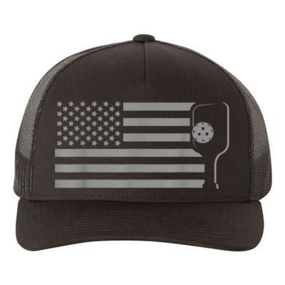 American Flag Pickleball Apparel Pickleball Yupoong Adult 5-Panel Trucker Hat