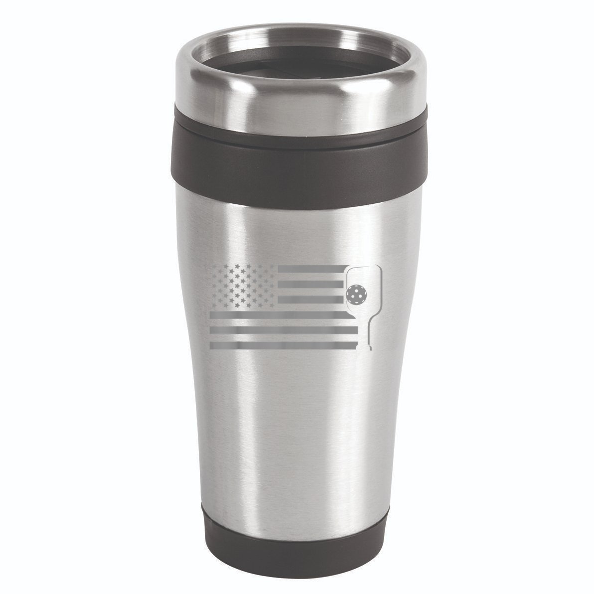 American Flag Pickleball Apparel Pickleball 16oz Travel Tumbler