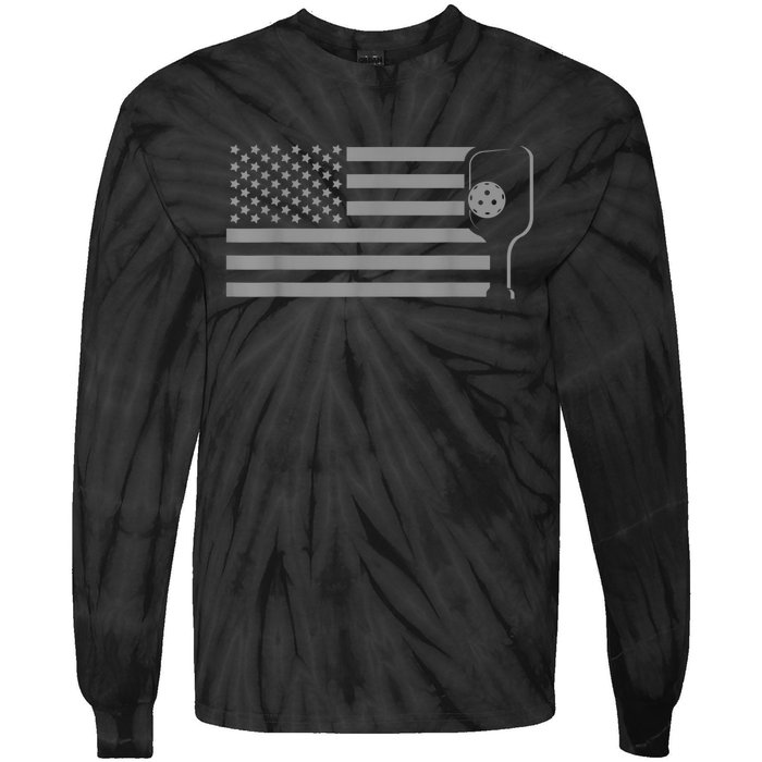 American Flag Pickleball Apparel Pickleball Tie-Dye Long Sleeve Shirt