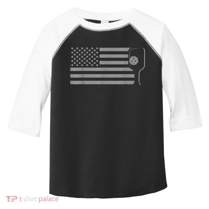 American Flag Pickleball Apparel Pickleball Toddler Fine Jersey T-Shirt