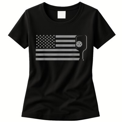 American Flag Pickleball Apparel Pickleball Womens T-Shirt