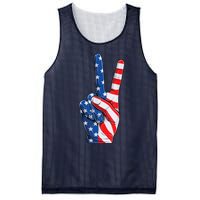 American Flag Peace Sign Hand Fourth of July vintage Mesh Reversible Basketball Jersey Tank