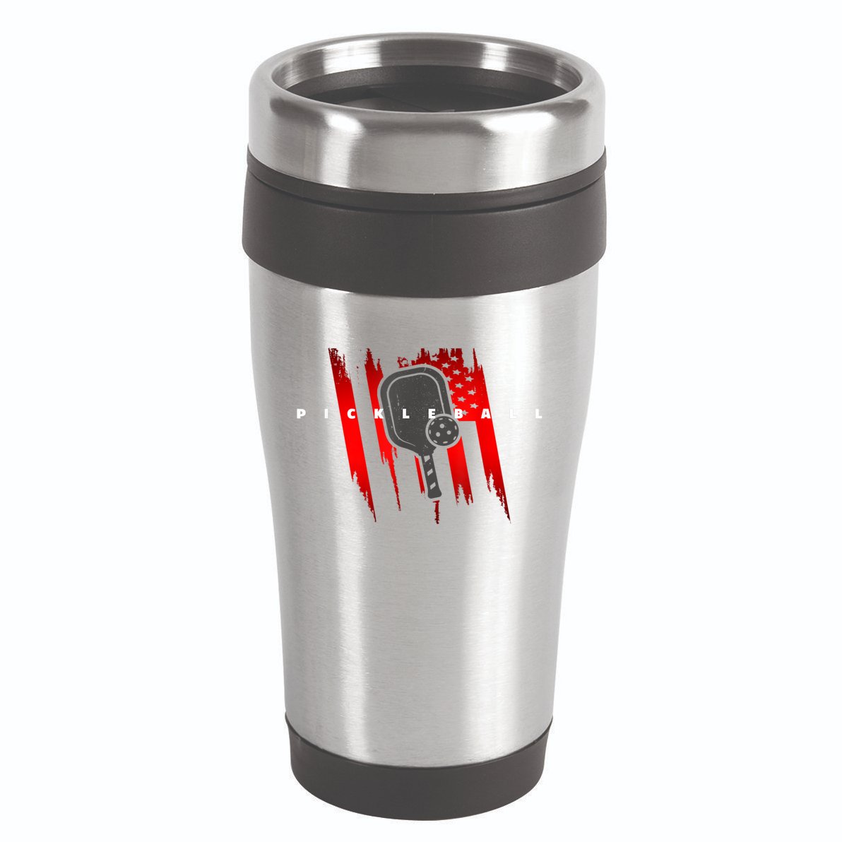 American Flag Pickleball Apparel Pickleball 16oz Travel Tumbler