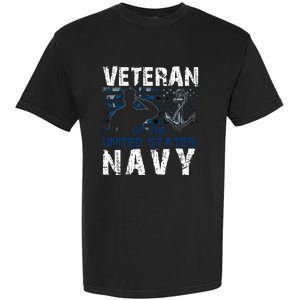 American Flag Proud To Be A US Na Vy Military Veteran Man Dad Grandpa Garment-Dyed Heavyweight T-Shirt