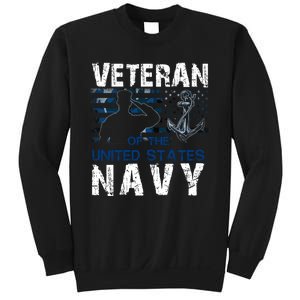 American Flag Proud To Be A US Na Vy Military Veteran Man Dad Grandpa Sweatshirt