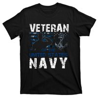 American Flag Proud To Be A US Na Vy Military Veteran Man Dad Grandpa T-Shirt