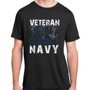 American Flag Proud To Be A US Na Vy Military Veteran Man Dad Grandpa Adult ChromaSoft Performance T-Shirt