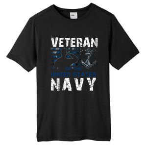 American Flag Proud To Be A US Na Vy Military Veteran Man Dad Grandpa Tall Fusion ChromaSoft Performance T-Shirt