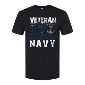 American Flag Proud To Be A US Na Vy Military Veteran Man Dad Grandpa Softstyle CVC T-Shirt