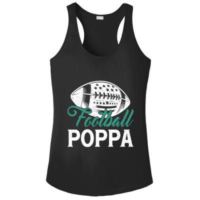 American Football Poppa Happy FatherS Day Dad Grandpa Meaningful Gift Ladies PosiCharge Competitor Racerback Tank