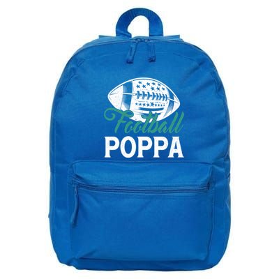 American Football Poppa Happy FatherS Day Dad Grandpa Meaningful Gift 16 in Basic Backpack
