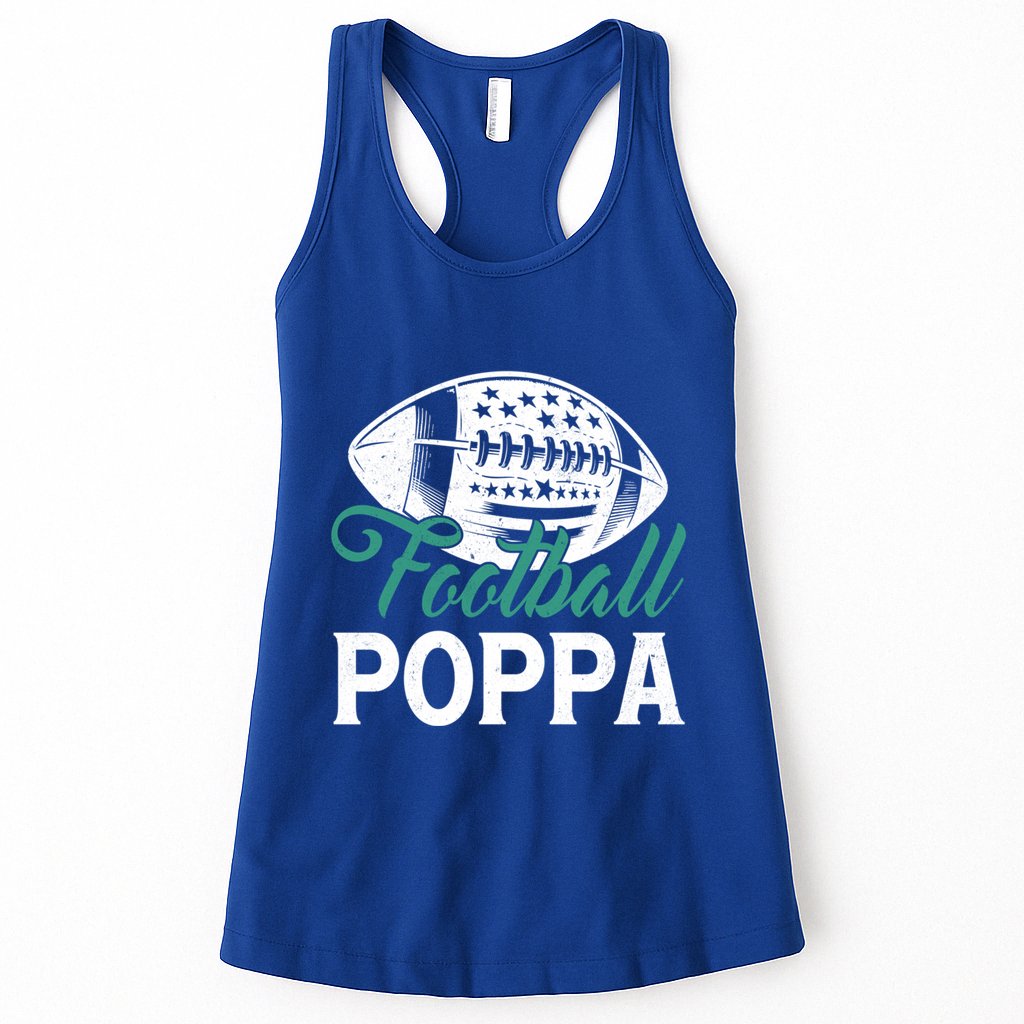 American Football Poppa Happy FatherS Day Dad Grandpa Meaningful Gift Womens Tank Top