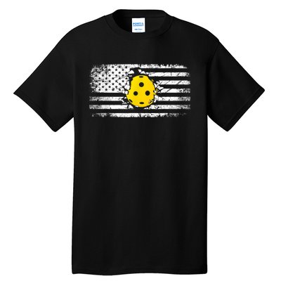 American Flag Pickleball Apparel Pickleball Tall T-Shirt