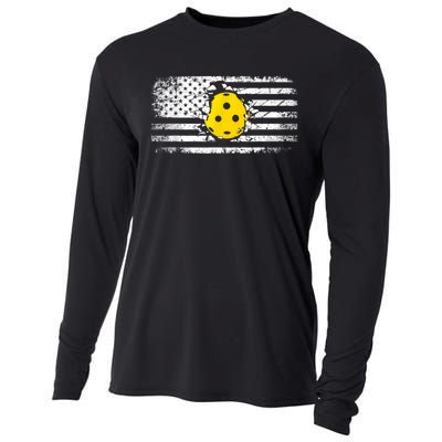 American Flag Pickleball Apparel Pickleball Cooling Performance Long Sleeve Crew