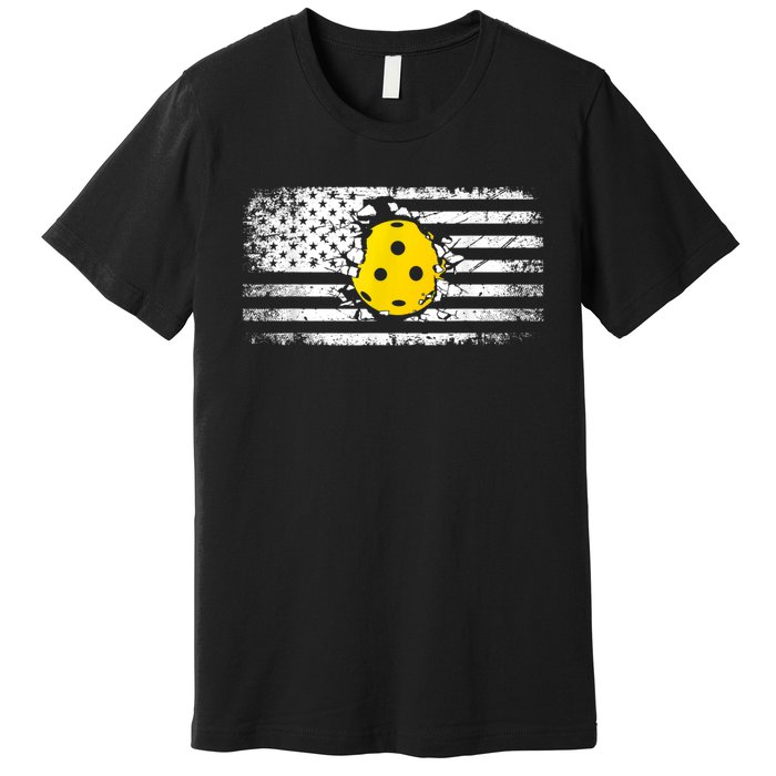 American Flag Pickleball Apparel Pickleball Premium T-Shirt