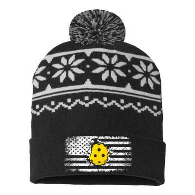 American Flag Pickleball Apparel Pickleball USA-Made Snowflake Beanie