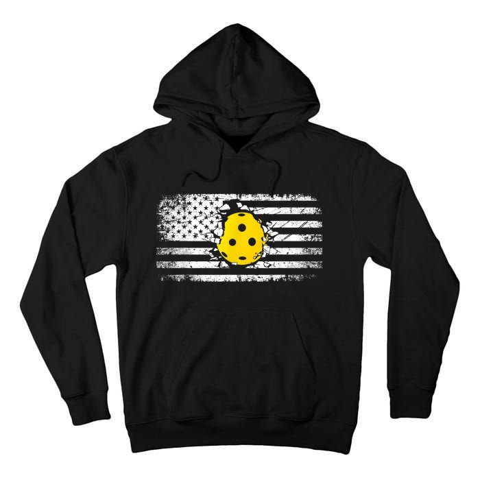 American Flag Pickleball Apparel Pickleball Tall Hoodie