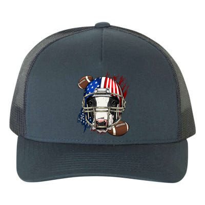 American Football Player Cow Farm Animal Patriotic Cow Lover Cute Gift Yupoong Adult 5-Panel Trucker Hat