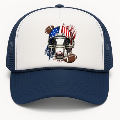 American Football Player Cow Farm Animal Patriotic Cow Lover Cute Gift Trucker Hat