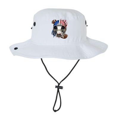 American Football Player Cow Farm Animal Patriotic Cow Lover Cute Gift Legacy Cool Fit Booney Bucket Hat