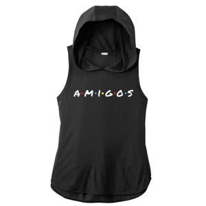 Amigos Fun Pop Culture Friends Humor Cute Ladies PosiCharge Tri-Blend Wicking Draft Hoodie Tank