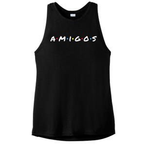 Amigos Fun Pop Culture Friends Humor Cute Ladies PosiCharge Tri-Blend Wicking Tank