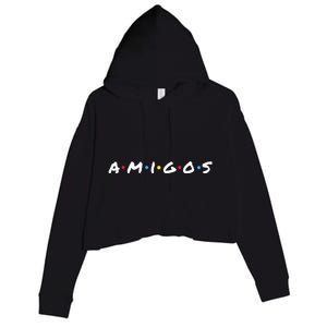 Amigos Fun Pop Culture Friends Humor Cute Crop Fleece Hoodie