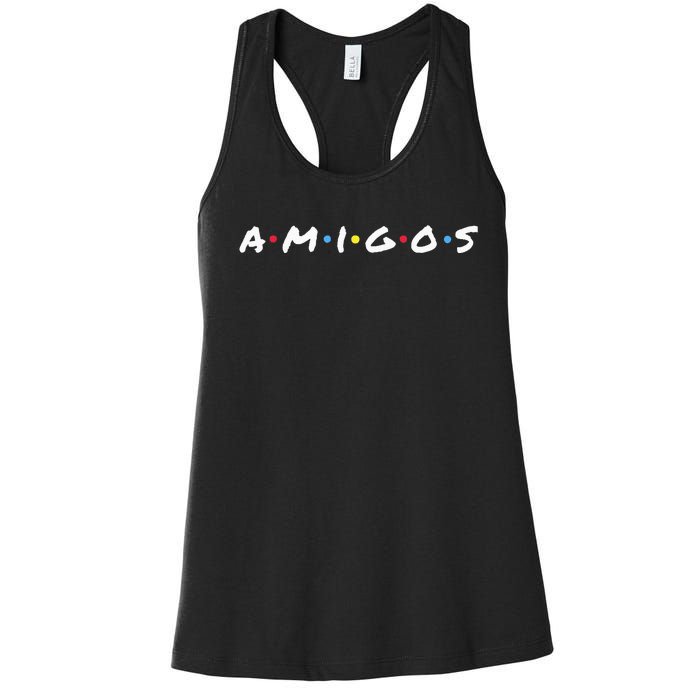 Amigos Fun Pop Culture Friends Humor Cute Women's Racerback Tank