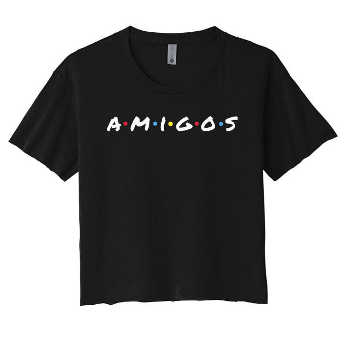 Amigos Fun Pop Culture Friends Humor Cute Women's Crop Top Tee