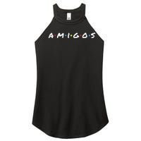 Amigos Fun Pop Culture Friends Humor Cute Women's Perfect Tri Rocker Tank