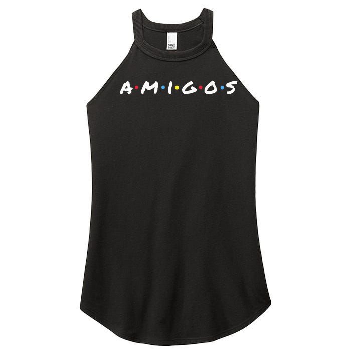 Amigos Fun Pop Culture Friends Humor Cute Women's Perfect Tri Rocker Tank