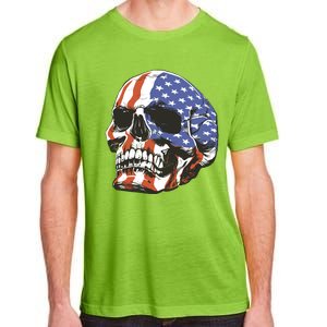 American Flag Patriotic Skull Adult ChromaSoft Performance T-Shirt