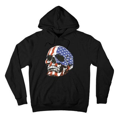 American Flag Patriotic Skull Hoodie