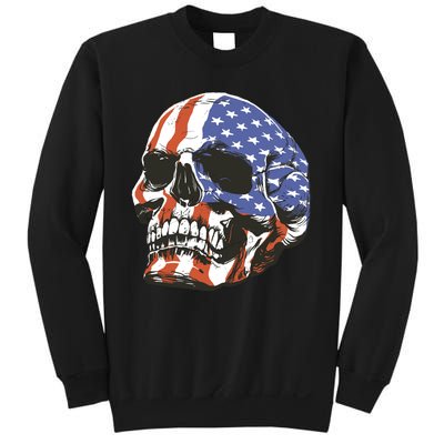 American Flag Patriotic Skull Sweatshirt