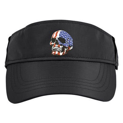 American Flag Patriotic Skull Adult Drive Performance Visor