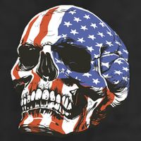 American Flag Patriotic Skull Adult Drive Performance Visor