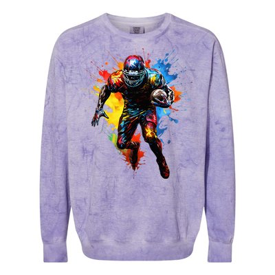 American Football player paint Colorblast Crewneck Sweatshirt