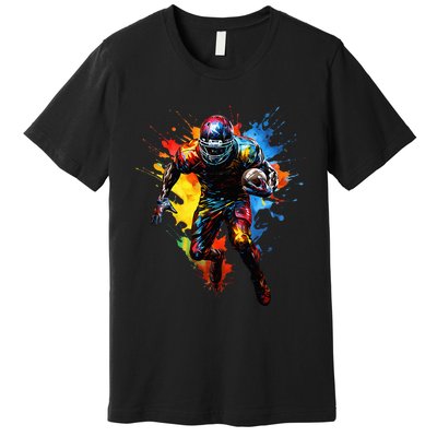 American Football player paint Premium T-Shirt