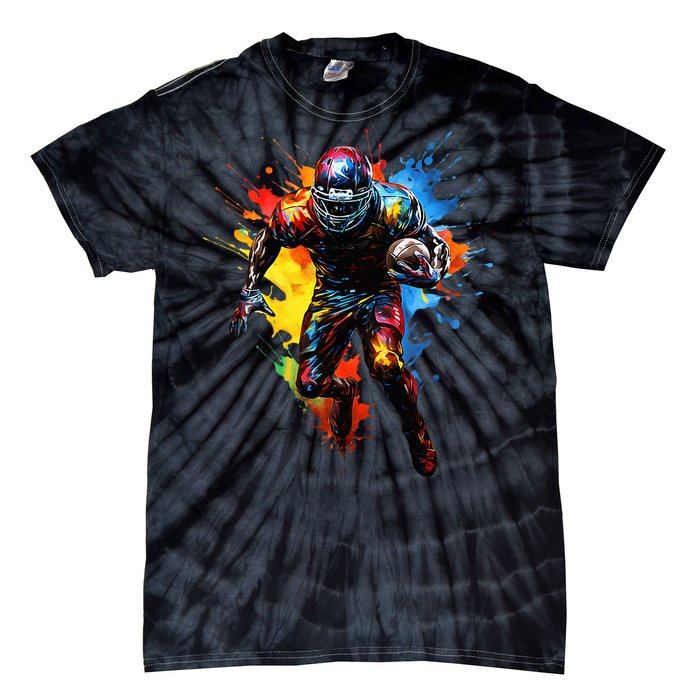 American Football player paint Tie-Dye T-Shirt