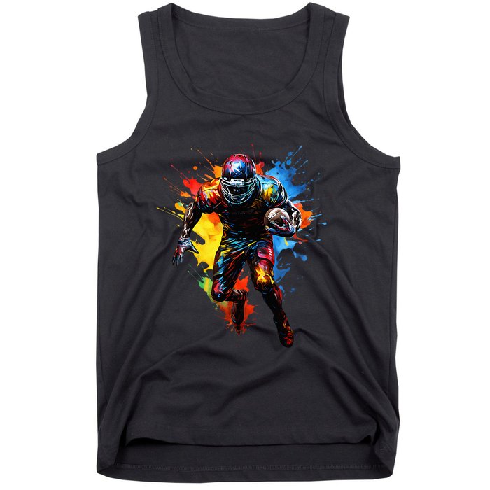 American Football player paint Tank Top