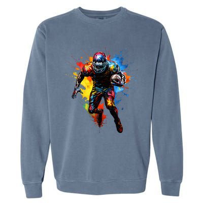 American Football player paint Garment-Dyed Sweatshirt