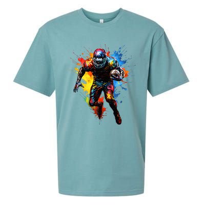 American Football player paint Sueded Cloud Jersey T-Shirt