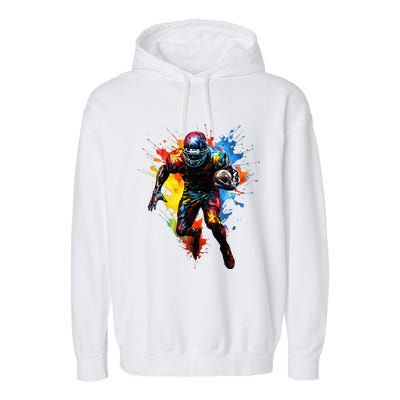 American Football player paint Garment-Dyed Fleece Hoodie